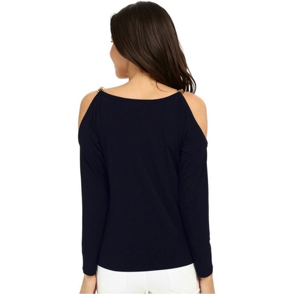 Michael Kors Black Cold Shoulder Top - Picture 4 of 5
